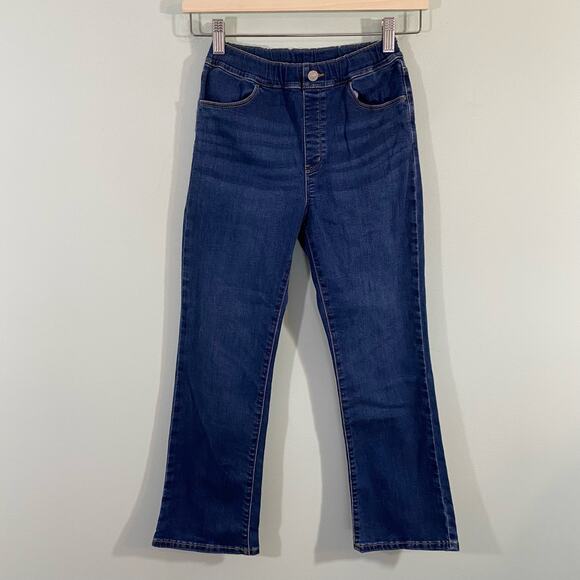 Uniqlo Girl's Blue Pull On Flared Jeans Size 11-12 - Picture 1 of 5